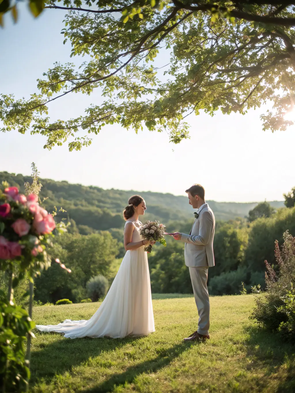 A couple celebrating their wedding, symbolizing the use of a personal loan for wedding expenses.